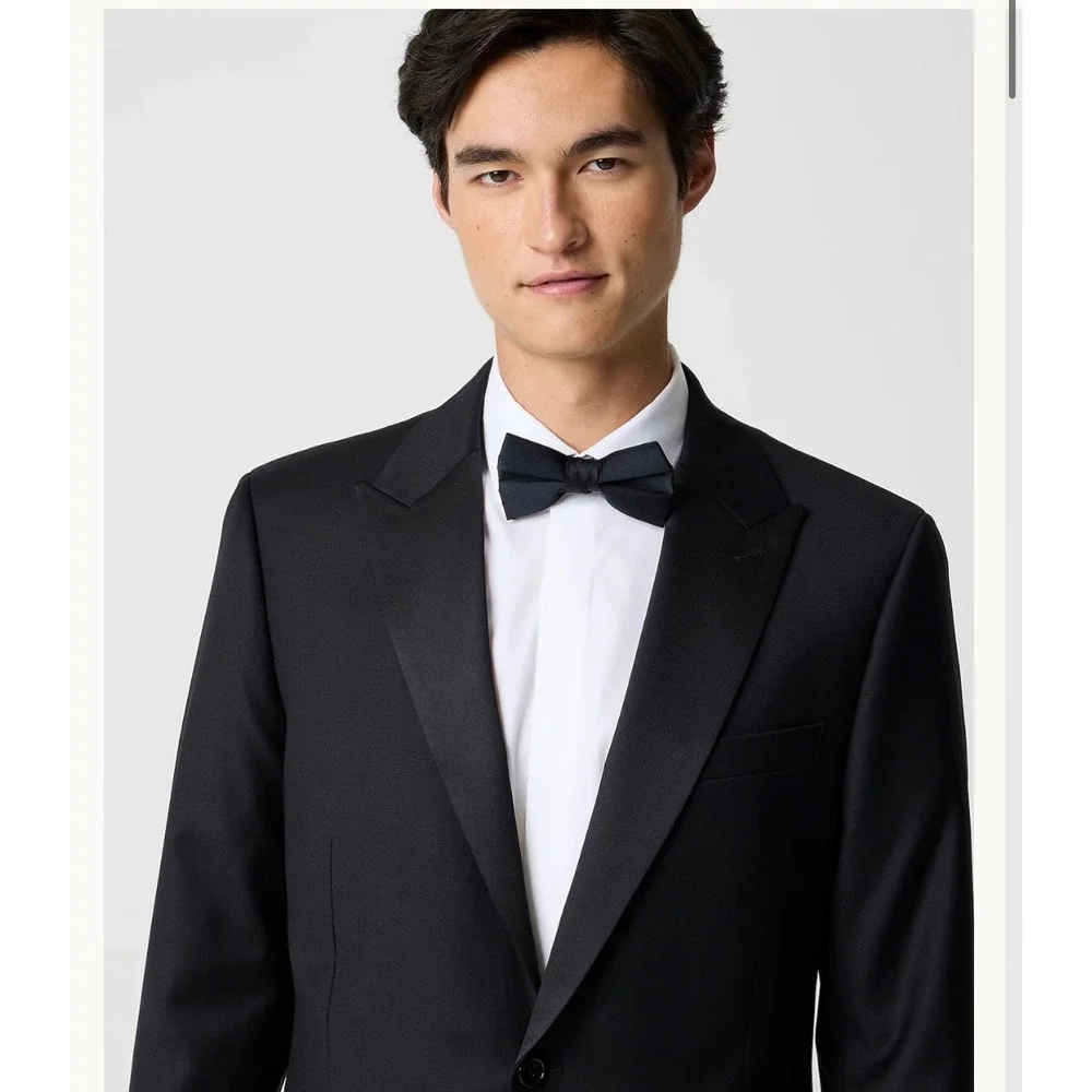 J.Crew Slim-fit Thompson Tuxedo Jacket Black 42L NEW 100% Wool Blazer AZ235